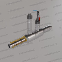 Кран шаровой DN32 с воздушником, Ст 3сп (ГОСТ 3262-75) Ду32(42,3) - ППУ ОЦ