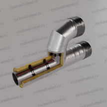 Тройник параллельный, 630х10 - 530x10 Ст 10 — Ст 20 (ГОСТ 10704-91/10705-80) - ППУ ОЦ - МЗИ